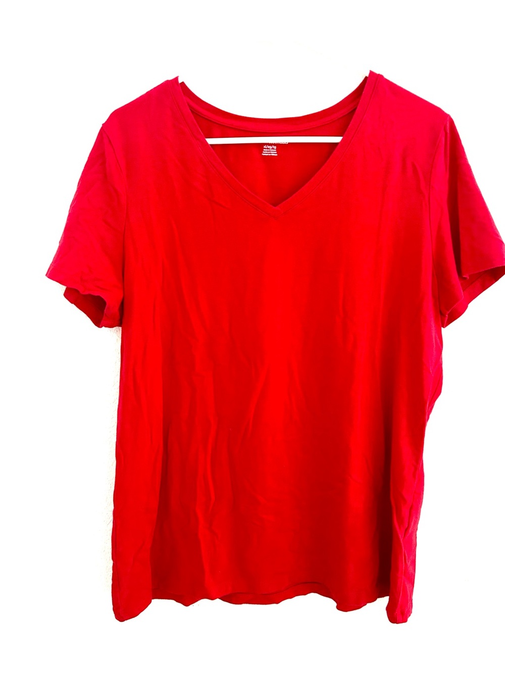 Amazon Essentials Red V-Neck Shirt